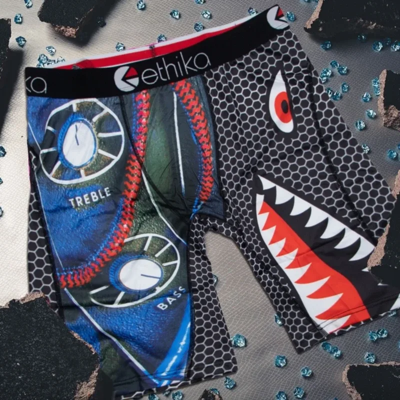 1Pcs Men Underwear Boxers Breathable Mesh Crotch Man Underpants Plus Size Mens Panties L-3XL Printed Men's Boxers Briefs — image 7