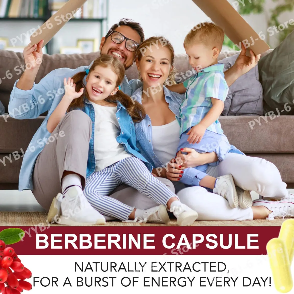 Berberine Plus Κάψουλες 1200mg Berberine HCl Μεταβολισμός & Υποστήριξη Υγείας του Πεπτικού Εντέρου 120 Κάψουλες — image 4