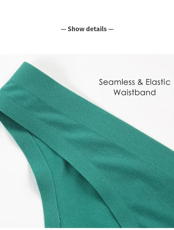Sous-vêtements Ultra-minces sans couture en soie glacée pour hommes, slip Transparent à séchage rapide, pochette Sexy, culotte respirante sans couture — image 12