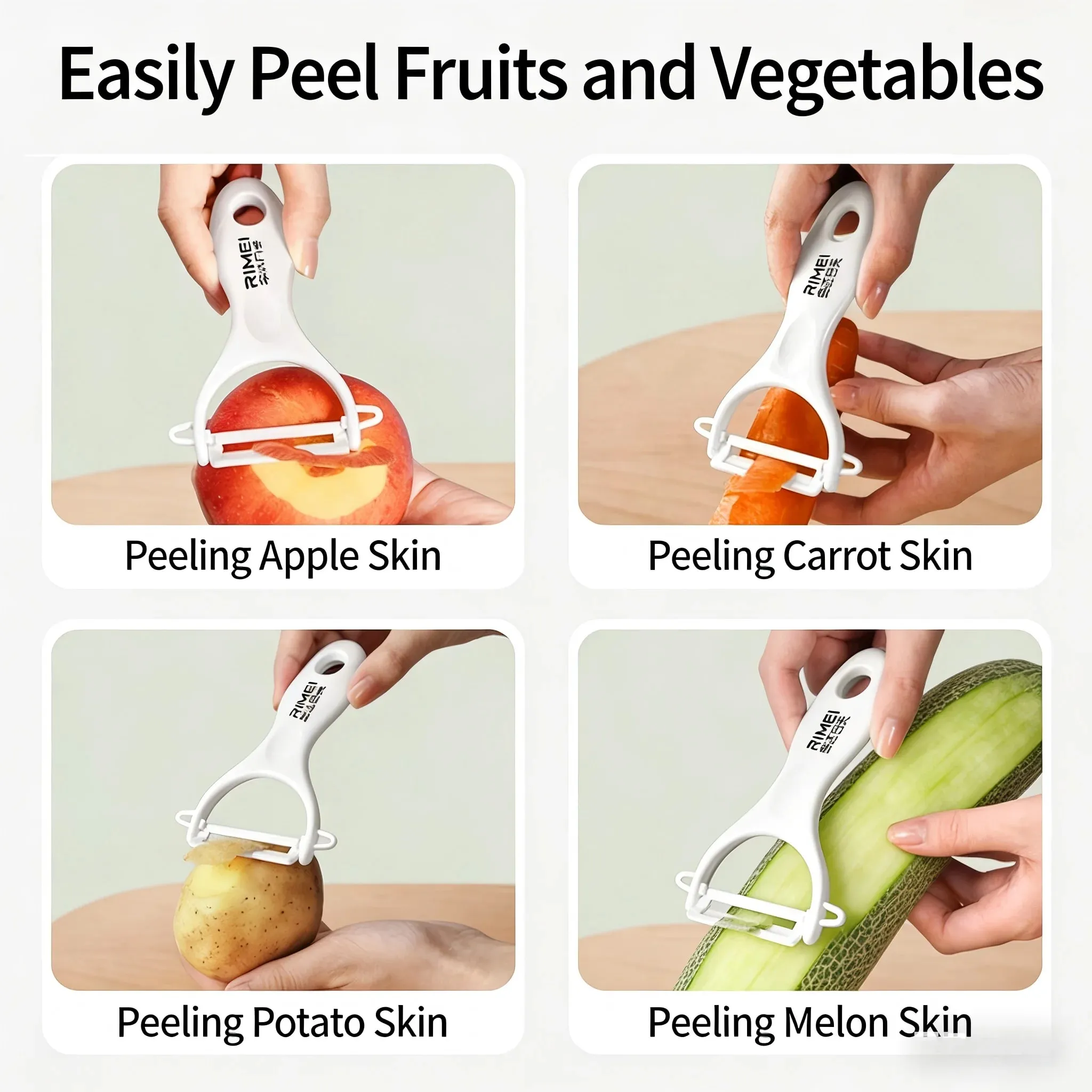 Ceramic Vegetable Peeler Household Kitchen Gadgets Multi-functional Peeler for Potatoes Carrots Cucumbers and Fruits — image 6