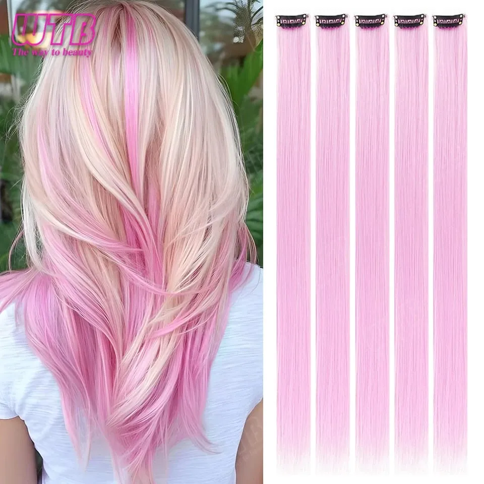 10 PCS Colored Synthetic Hair Extension Wigs for Women BB Clip Style Straight Hair Extension Wigs Suitable for Holiday Events — image 17