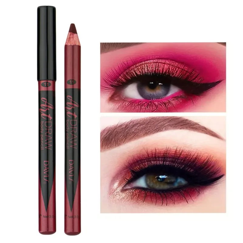 15 Color Eyeliner Lip Liner Pen Black Blue Multicolor Metallic Pearly Glitter Matte Finish Punk Smokey Style Eye Makeup Pen — image 8