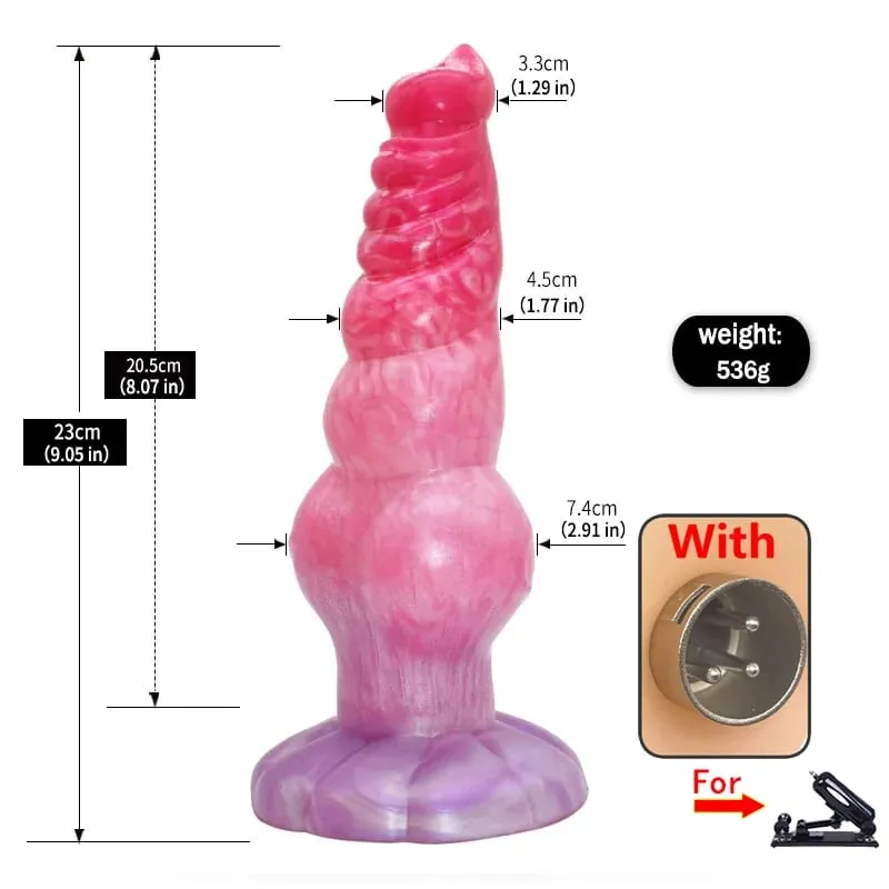 DIY Attachements Dog Knot Dildo With 3XLR Adapter Liquid Silicone Large Penis Anal Plug Sex Toys Quick Air Vac-U-Lock Connector