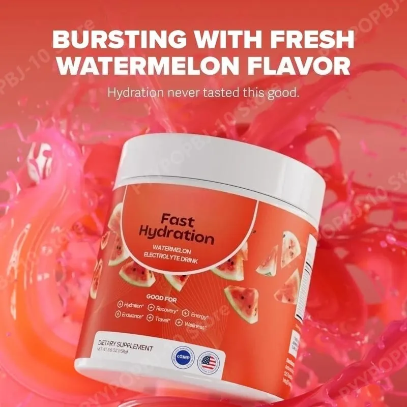 Electrolyte Supplements Watermelon Flavor Sugar Free Hydration Mix with Sodium Potassium Magnesium Calcium Travel Jar — image 4