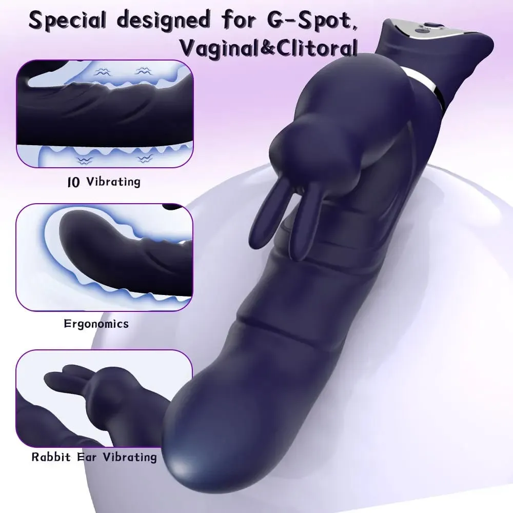 Women Dildo Rabbit Vibrator Powerful Vibration Clit G-spot Vaginal Nipple Stimulator Massager Female Orgasm Masturbator Sex Toys — image 3