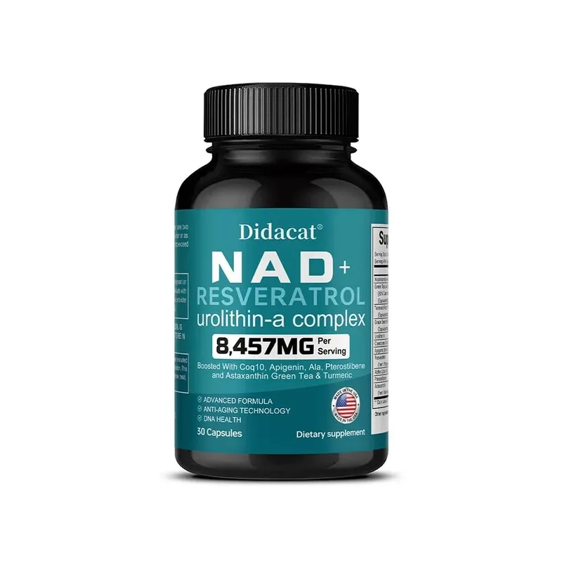 NAD+ Resveratrol - Supports Cell Health Brightens Skin Improves Energy and Vitality Antioxidant and Promote Metabolism — image 10