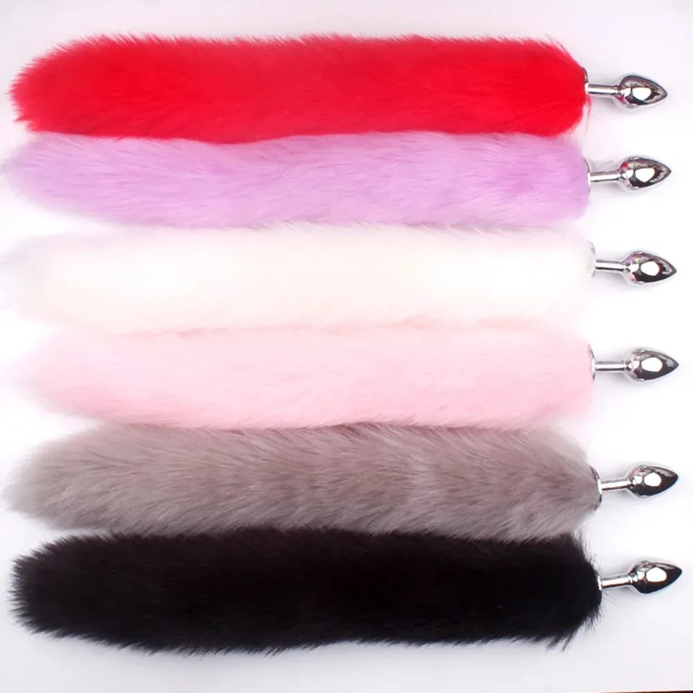 Fox Tail Anal Plug Sex Anal Toy Butt Plug For Women Adult Sex Toy Stainles Steel Anal Plug Smooth Butt Plug Cosplay BDSM Sex Toy — image 5