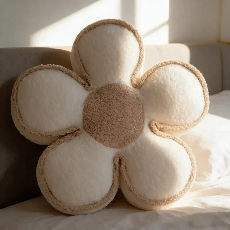 PP Cotton Filled Sunflower Pillow Flower Petal Shape Sofa Cushion Headrest Backrest Pad Living Room Bedroom Bay Window Decor — image 3