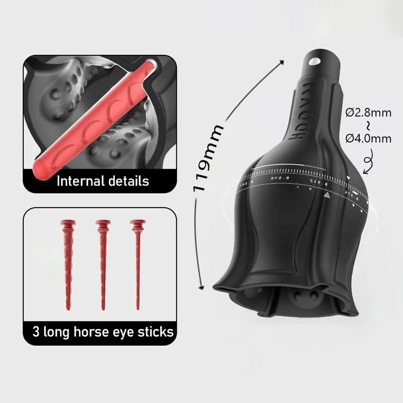 Male Masturbator Vibrator Glans Trainer Urethral Dilator Penis Massage Horse Eye Stick Stimulator Sex Toys for Men — image 8