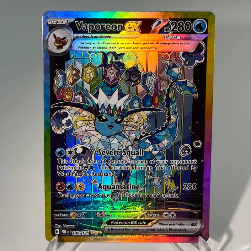 Prismatic Evolutions PKM Cards PTCG5-A GX Rainbow Umbreon Sylveon Leafeon ex Rare Collection Battle Toys Gifts for Hobbies — image 12