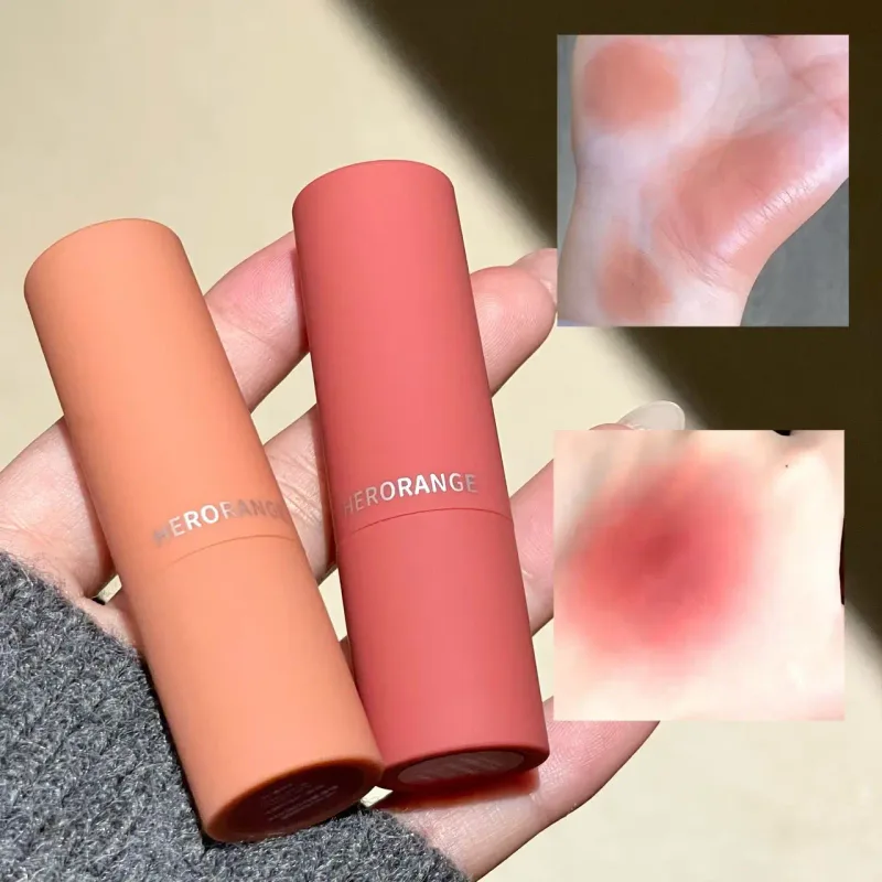 Herorange gennemsigtig mat læbestift Blød tekstur Ikke-tørrende Langvarig overførselssikker naturlige toner til alle hudtoner — image 6