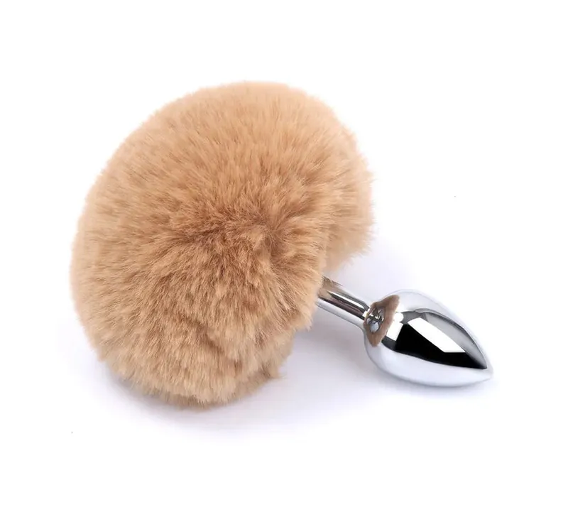 Plush Silicone Rabbit Tail Butt Plug Vibrator Dildo Prostate Massager Sex Toy Men Women Adult Reusable — image 10