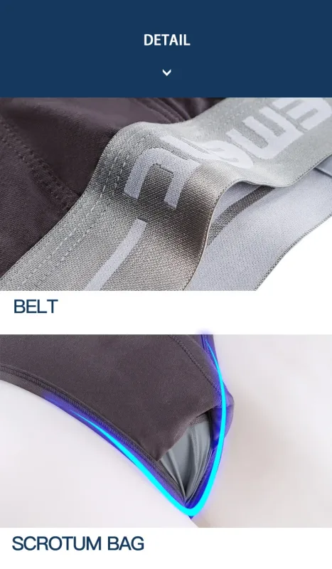 Modal capsule lift U convex men's underwear bullet separate ice silk capsule pouch briefs — image 13
