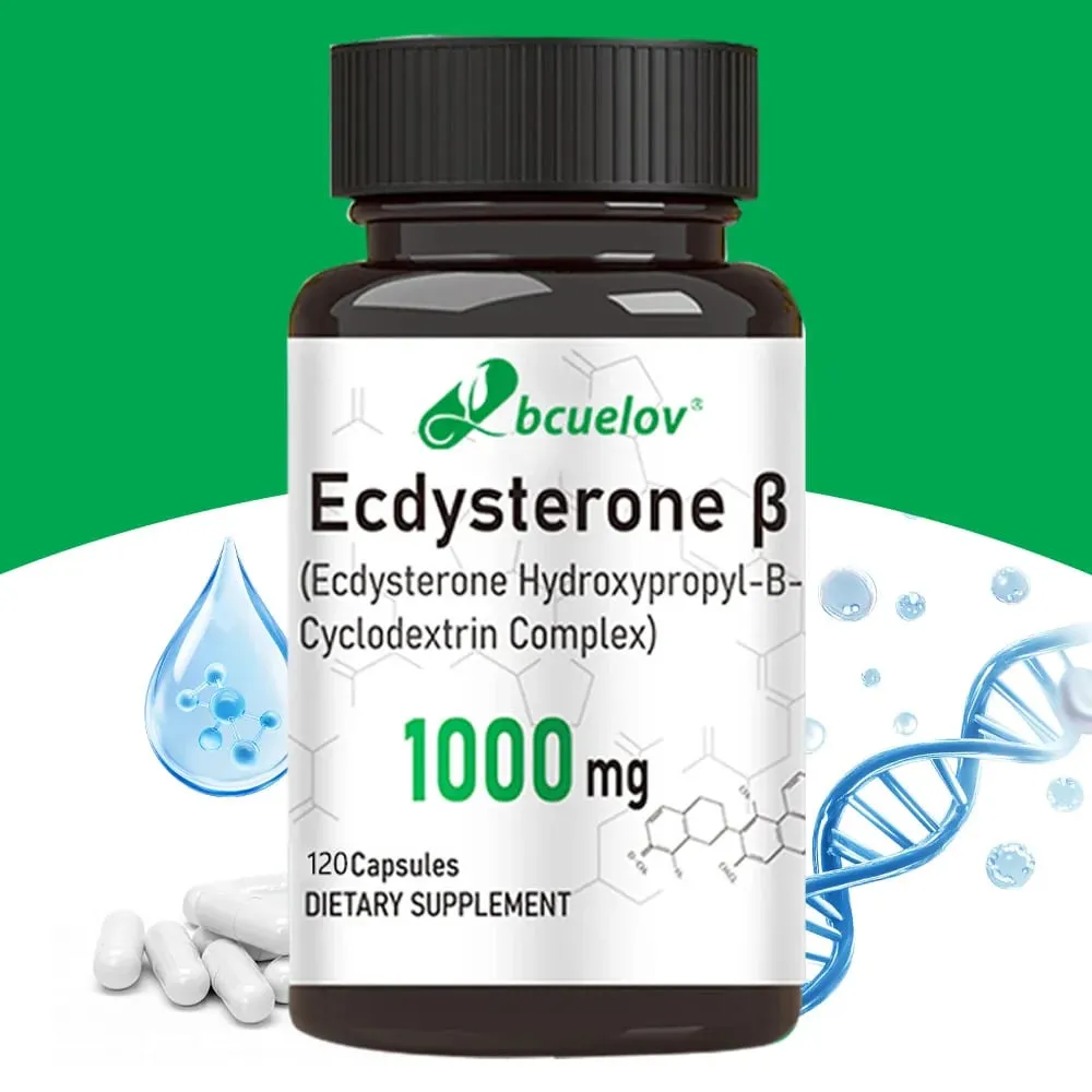 Ecdysterone Supplement 1000 mg - Enhanced Energy Levels Increased Muscle Strength 30/60/120 Capsules — image 1