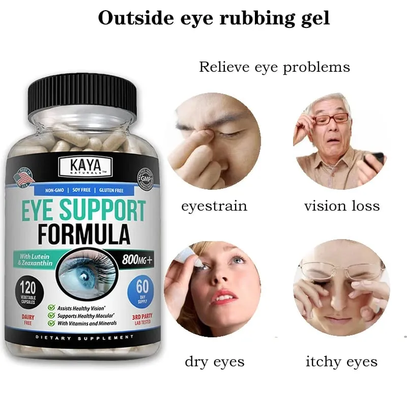 Eye Support Capsules Lutein Bilberry - Improve Vision Health Macula Healthy Macula Blue Light & Eye Fatigue Relief — image 4