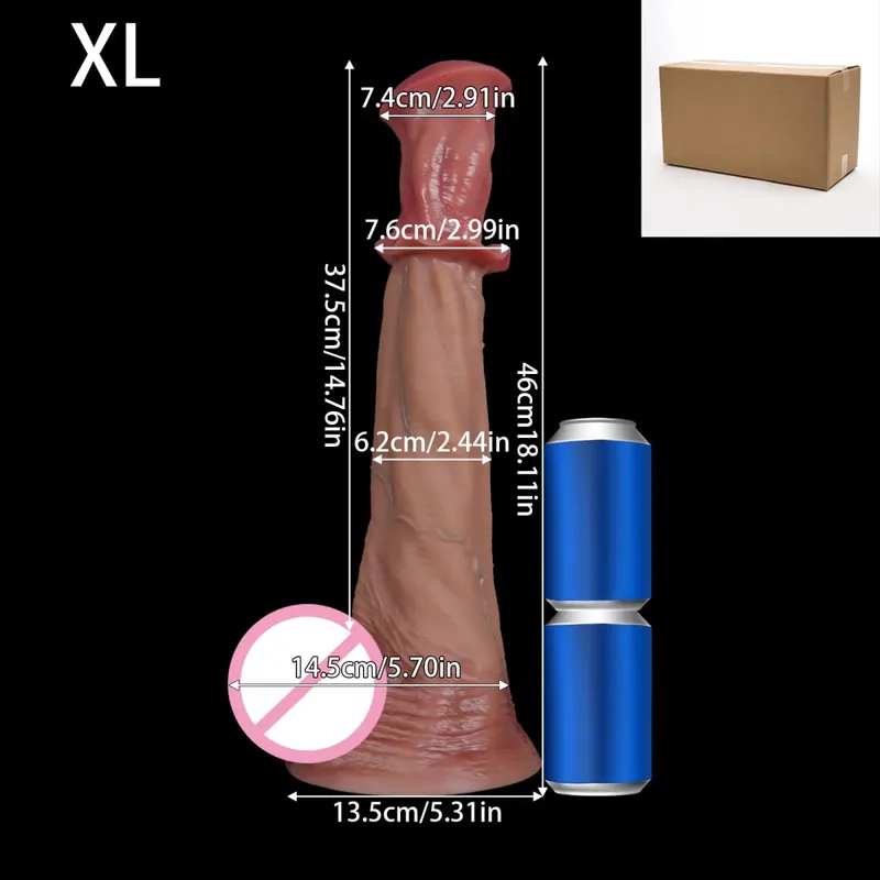 Huge Realistic Long Horse Dildo Penis Big Large Animal Penis Soft Dick Sutcion Cup Anal Dildos Adult Sex Toy for Women Men Gay — image 10