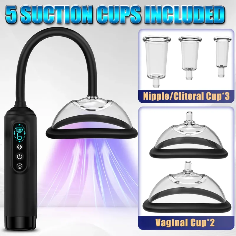 Electric Clit Sucker Vibrator Pussy Pump Nipple Sucking BDSM Vacuum Vagina Clitoral 6 Suck Modes Suction Sex Toys for Women
