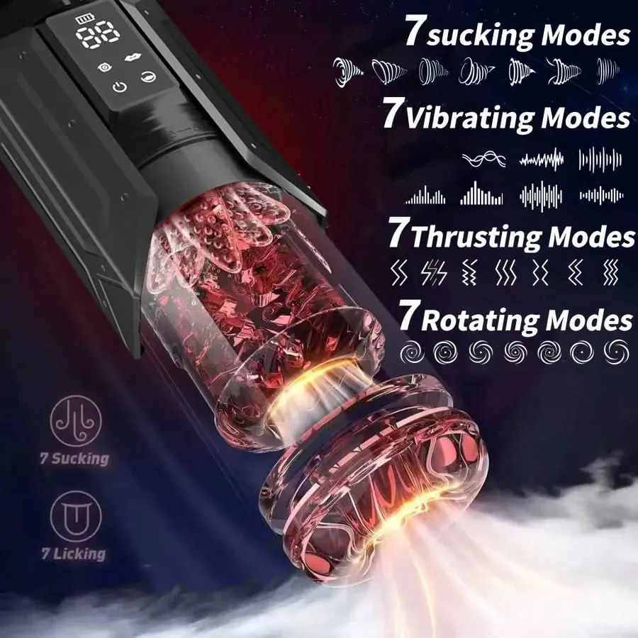 Automatic Male Masturbator Stroker with 7 Thrusting Rotating Licking Adult Pocket Pussy Mens Sex Toy Blowjob Sex Machine — image 3