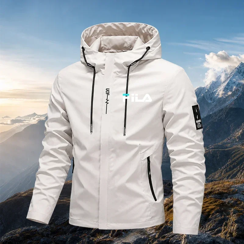 2026 Spring Autumn Men Women Black Hooded Windbreaker Lightweight Outdoor Jacket Windproof Coat Unisex Zipper Fashion Jackets — image 4