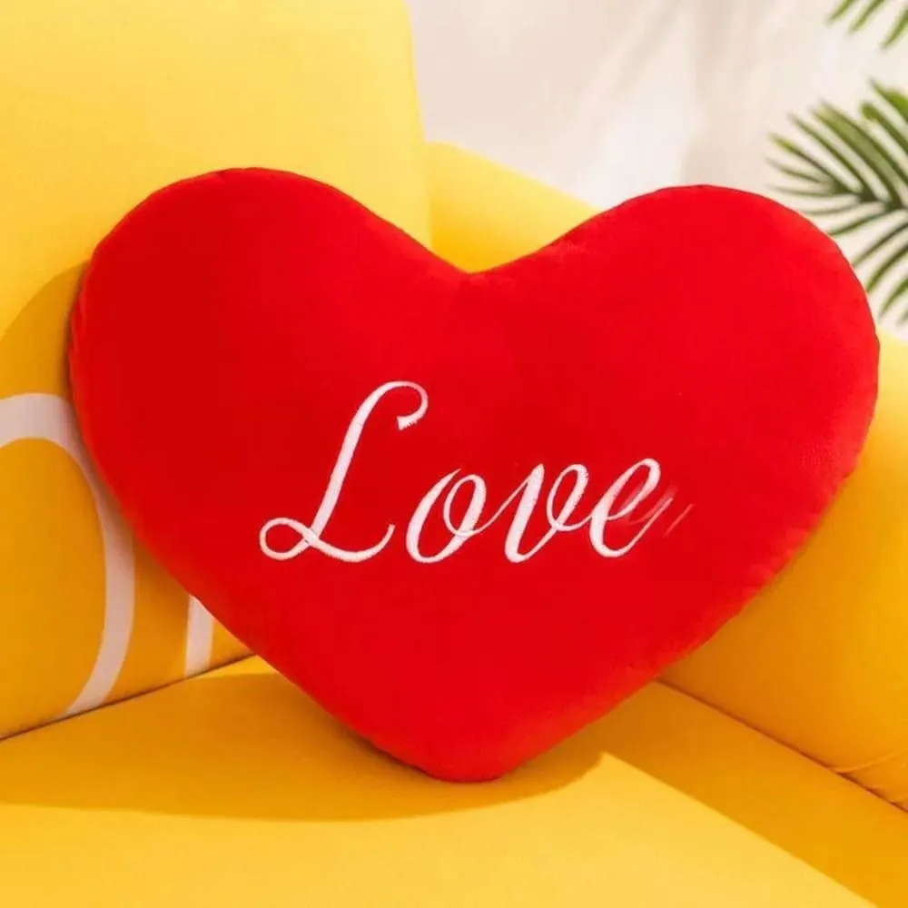 New Heart Shape Heart Plush Pillow Pink Color Valentines gift Soft Pillow Red Color Stuffed Pillow for Birthday