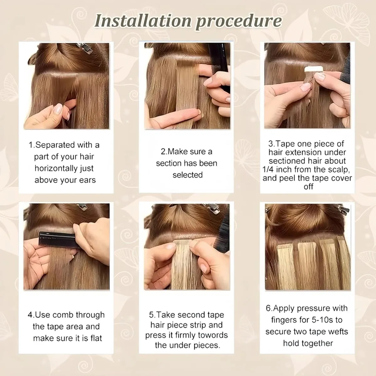20Pcs Straight Tape ins Extensions Real Human Hair Double Side Tape in Hair Extensions Tape in Hair Extensions Remy Human Hair