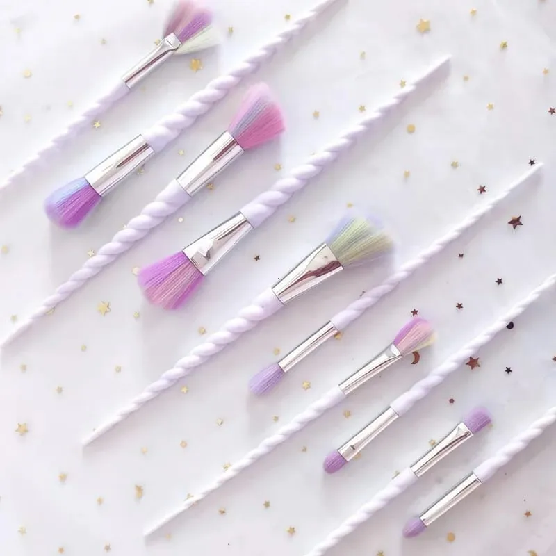 Colorful 10-Piece Makeup Brush Set Crystal Handle Concealer Brushes Beauty Health Cosmetic Tools Make Up Tools — image 2
