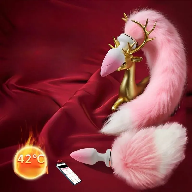 Super Fluffy Soft Fox Tail Anal Plug APP&Wireless Remote Heating Strong Vibration Silicone Adult Sex Toys for Women&Unisex 18+ — image 3
