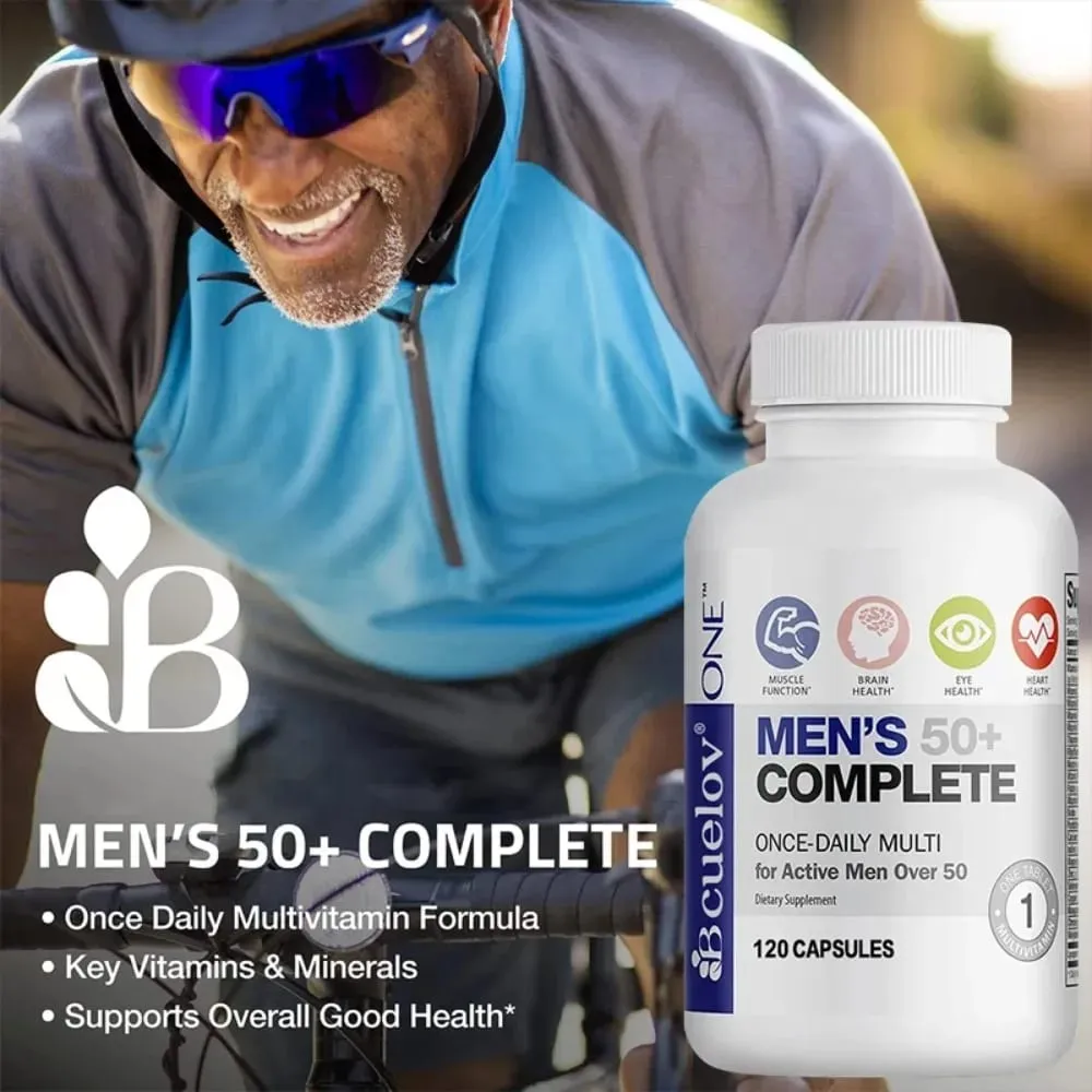 Men's Multivitamin for 50+ - High Potency Formula for Brain Eye & Heart Health for Brain Eye & Heart Health 120 Capsules — image 2