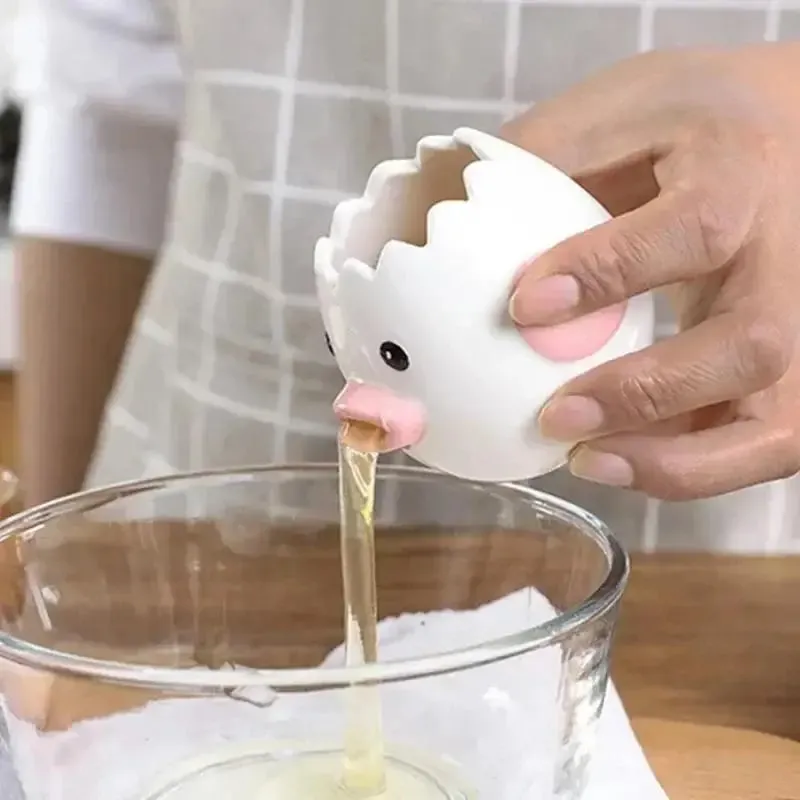 Funny Small Chick Separator Suitable Eggs Yolk White Separator Ceramics Creative Cartoon Eggs Kitchen Tools Home Cook Accessory — image 2