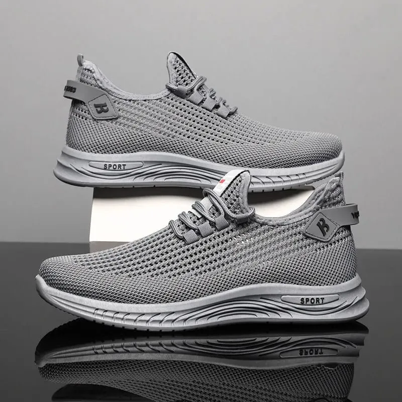 Lightweight Mesh Knit Trainers Men Soft Cushion Sole Daily Walking Sneakers Non Slip Breathable Outdoor Gym Running Footwear — image 3