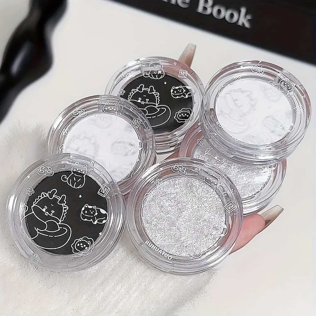 Muge Leen Long Lasting Single Eye Shadow Three Textures for Eye Makeup & Facial Brightening Cosmetic Gift — image 5