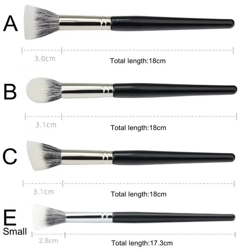 Stippling Highlight Makeup Brushes Blush Gedehår Multifunktionel Beauty Foundation Make Up Brush Tools — image 2