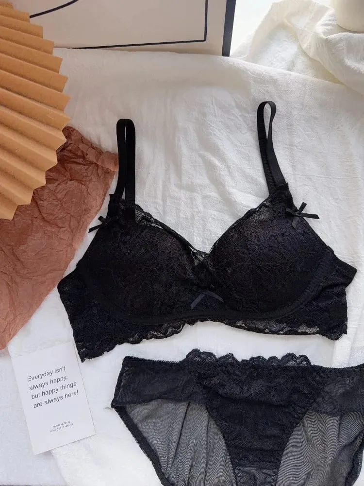 Cute Red Bra and Panty Set Women Comfortable No Wire Push Up Lingerie Sexy Bridal Wedding Lingerie Set Girls Birthday Present — image 3