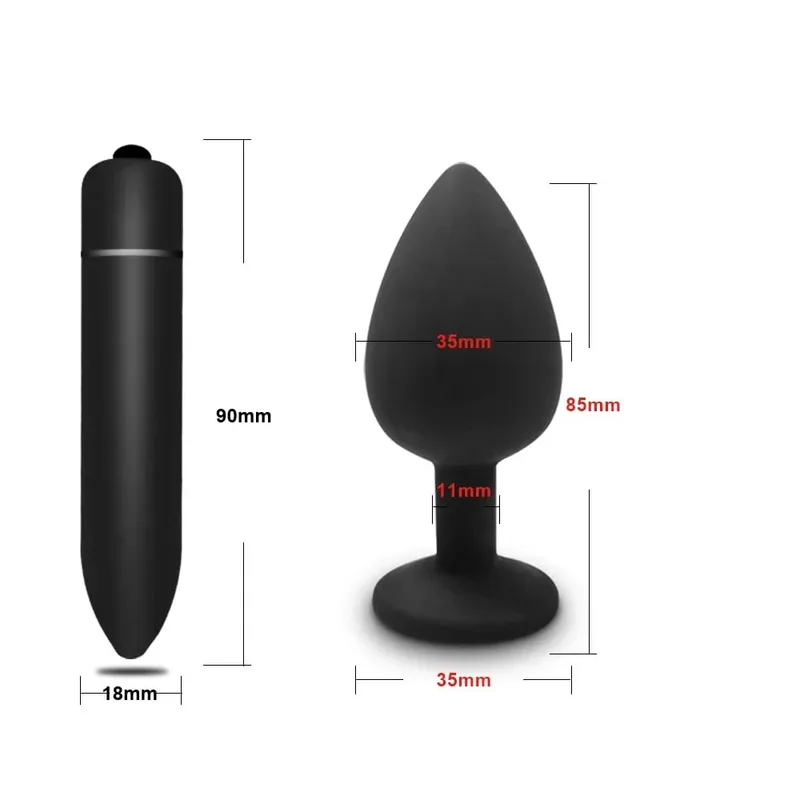 4st mjuk silikon analplugg Mini Erotisk Bullet Vibrator Butt Plug Sexleksak för män Kvinnor Gay Par Anal Prostata Stimulator — image 12