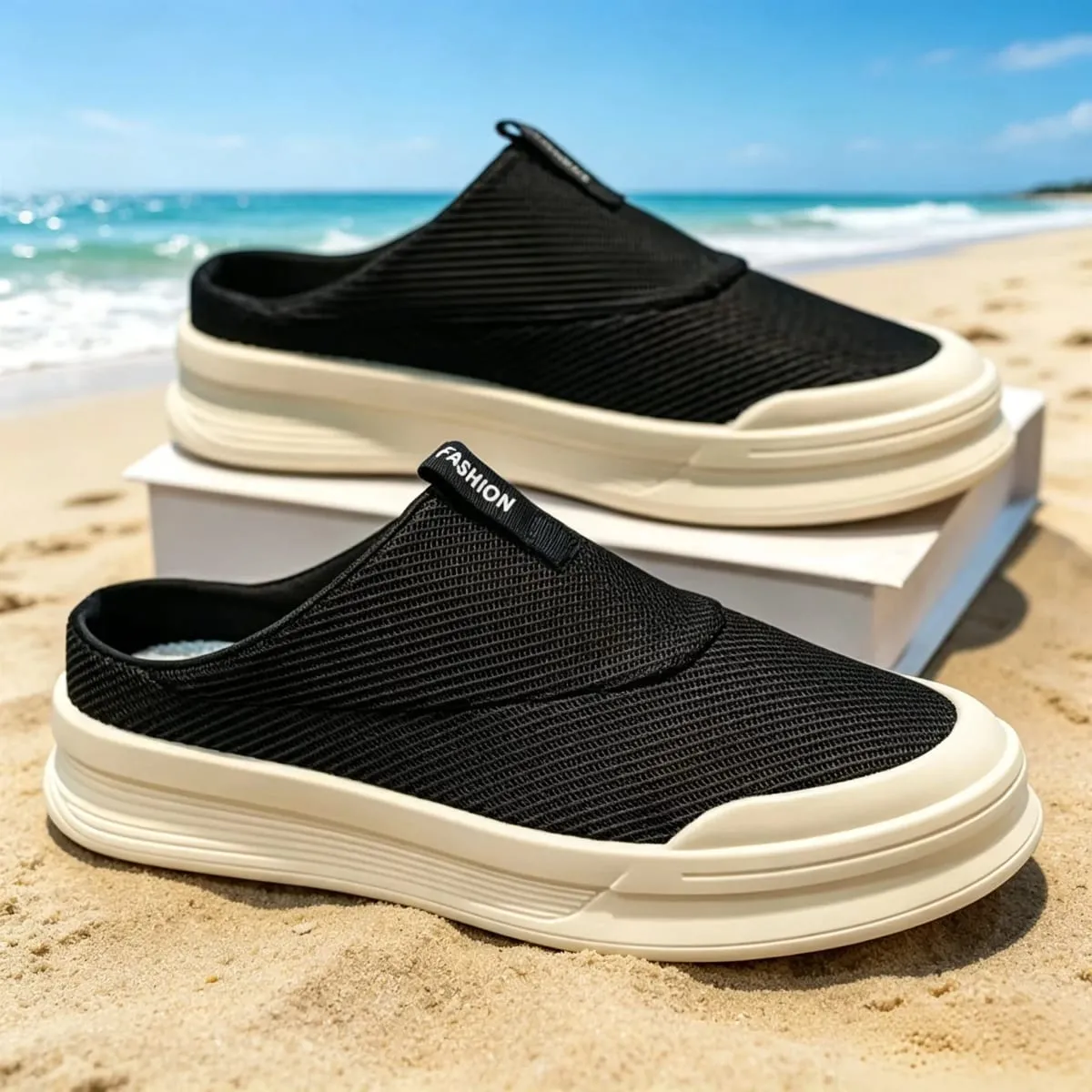 Summer Half Slipper Men's Shoes Breathable Casual Comfortable Sport Sneakers for Home And Outdoor Use Clearance Free Shipping — image 3