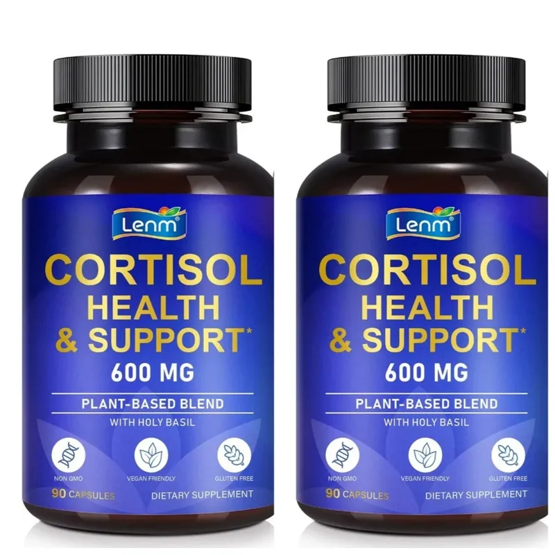 Lenm Cortisol Health Support Capsules Ashwagandha Rhodiola Holy Basil L-Theanine For Stress Balance & Relaxation Adult 90 Count — image 8