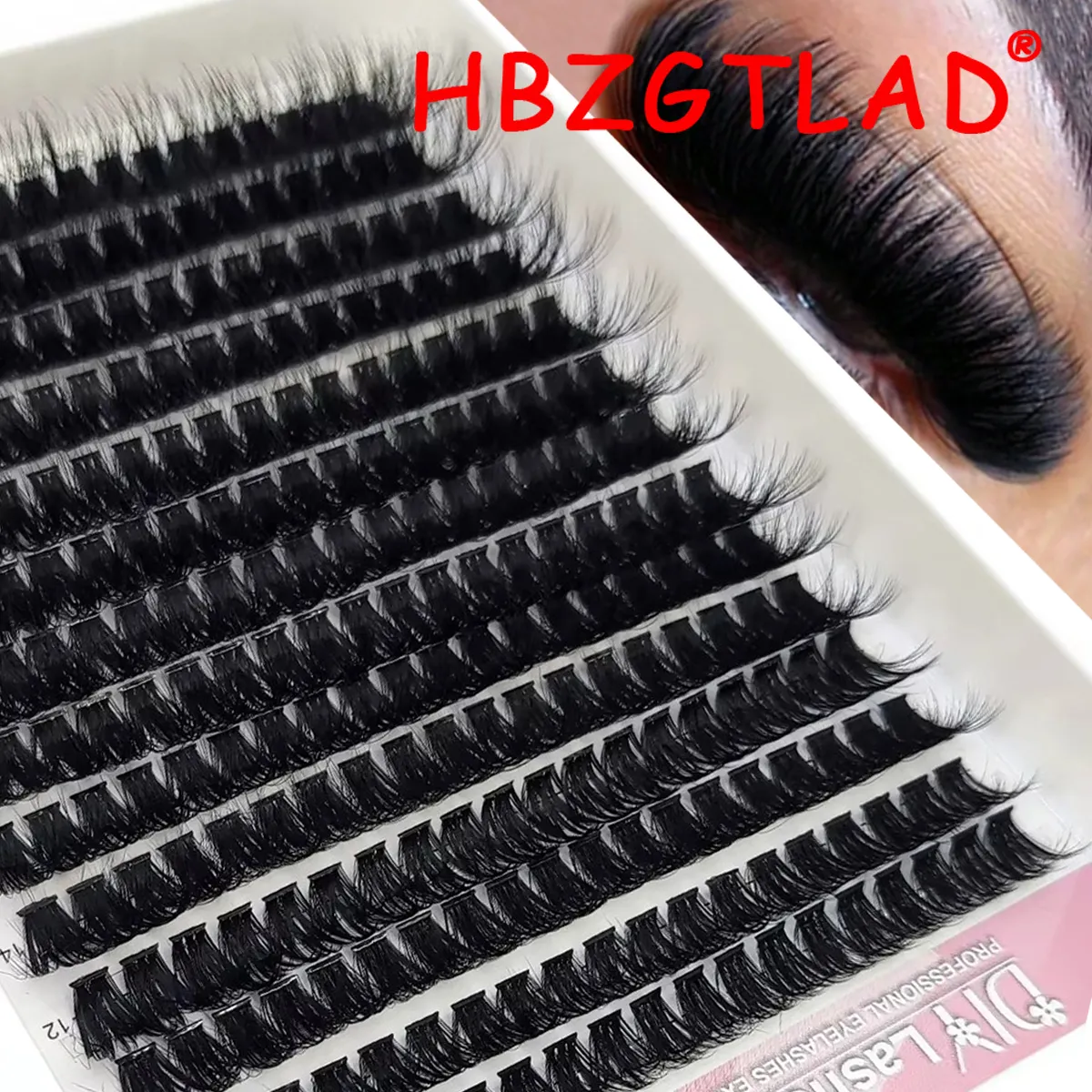 14 Rows Fluffy Lash Bundle Thick Curl Lash Bundle Extended 80D-100D Cat Eye Lash Extension eyelashes — image 1