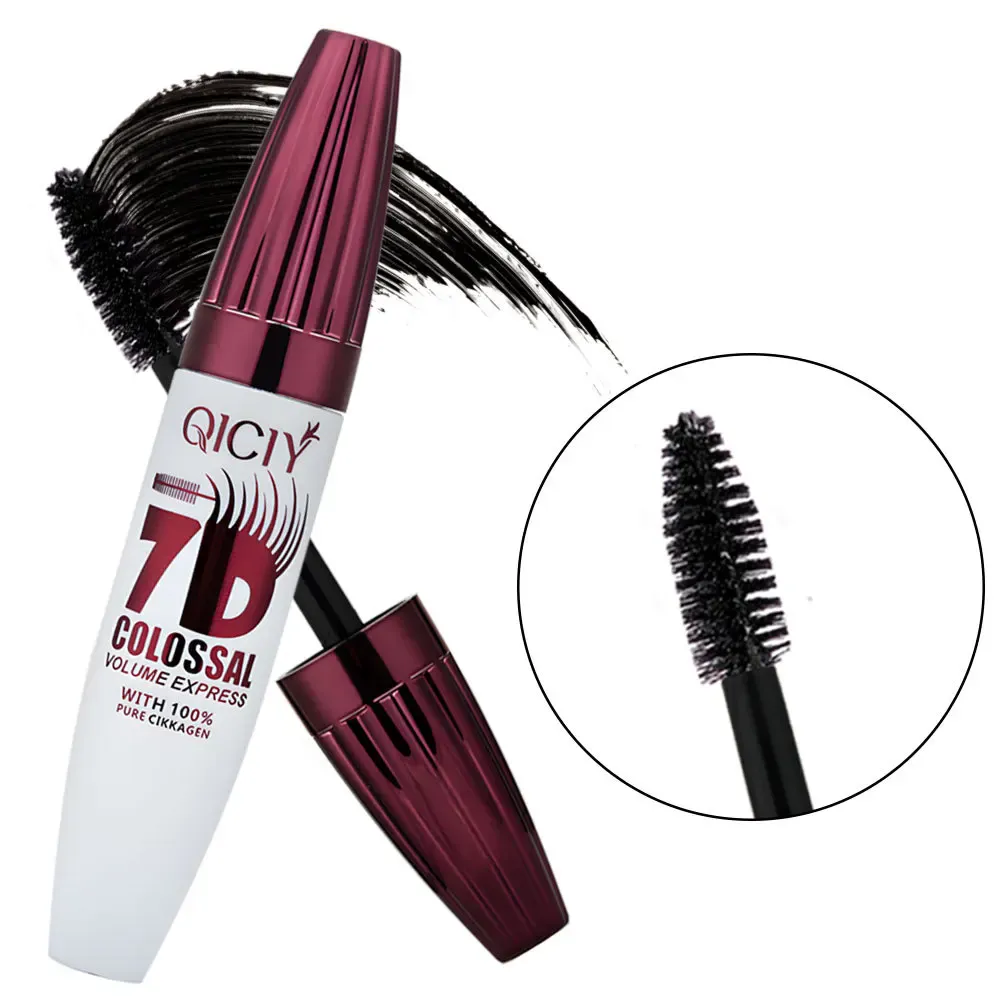 7D Volumizing &Curling Black Mascara Smudge-Proof Natural Lash Lift & Curl Flake-Free Non-Clumping Waterproof Eye Makeup Mascara — image 6