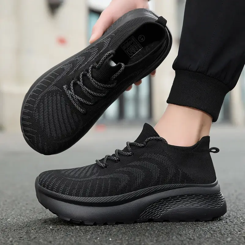 Unisex Men Sneakers Barefoot Casual Wide Last Fashionable Canvas Flat Board Shoe New Wide Toe Breathable Mesh Running Shoes — image 1