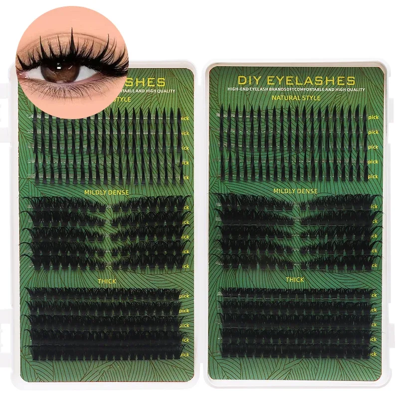 DIY Manga Spiky Cluster Lash Extensions Natural Mega Volume Individual Pre-Cut Segmented Lashes for At-Home Eye Makeup — image 2