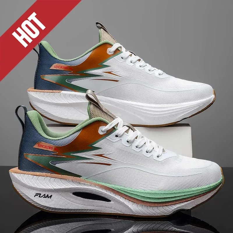 Men Running Shoes Carbon Board Air Cushion Marathon Sports Breathable Lightweight Women's Comfortable Athletic Outdoor Sneakers — image 6