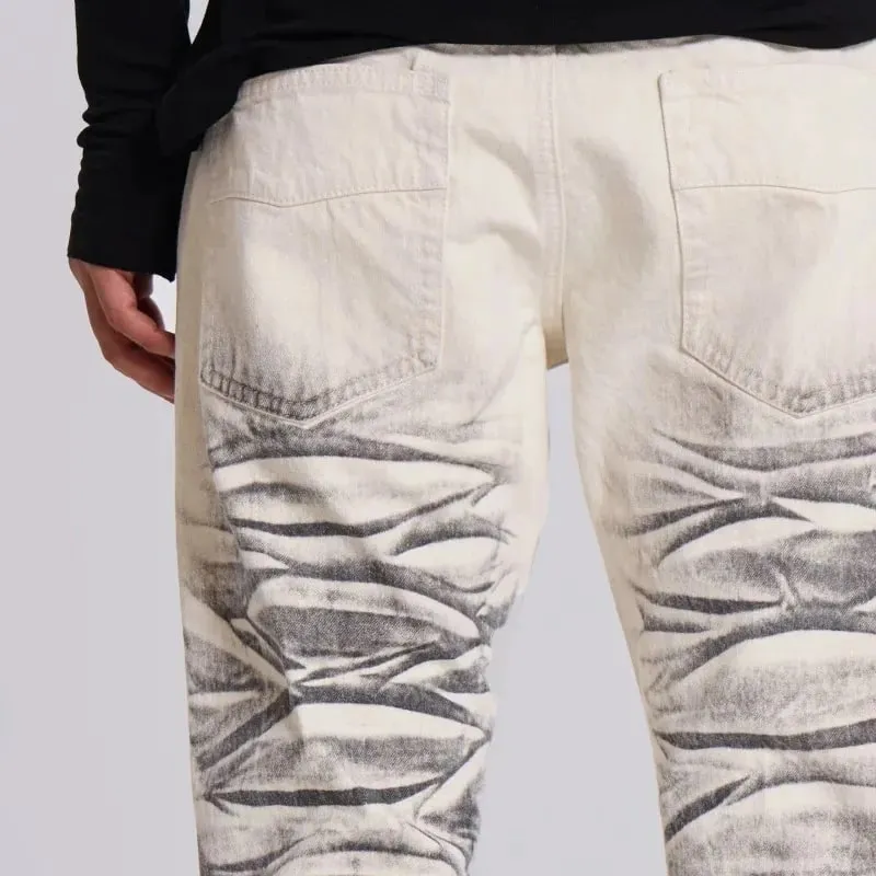 Y2K Retro Distressed Flare Jeans Women High Waist Vintage Washed Denim Bell Bottom Pants Harajuku Streetwear Casual Trousers — image 4