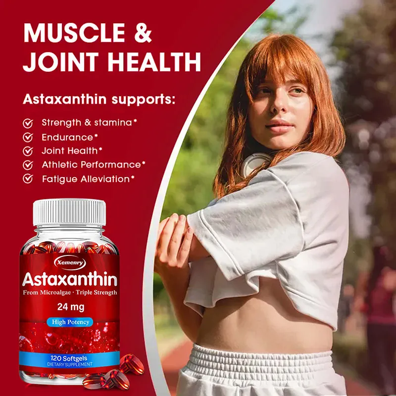 Astaxanthin Capsules Promotes Cardiovascular Health Accelerates Metabolism Antioxidant Supplement Skin Healty — image 6