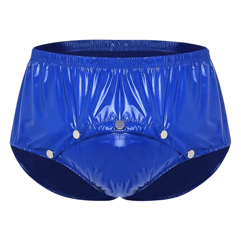 Mens Waterproof Diaper Cover Briefs with Front Pressing Buttons Anti-leak Adaptive Underwear Shorts for Elderly Special Needs — image 8