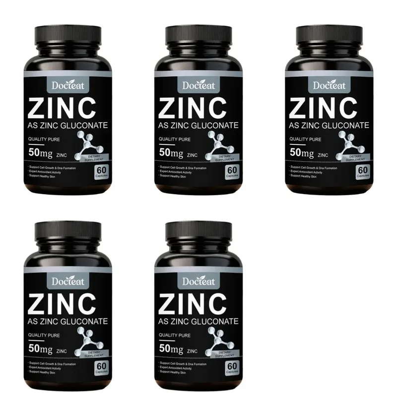 Zinc Gluconate Capsules 60 Count 50 Mg Zinc Per Serving Immune Support Cellular Health Daily Zinc Nutrition — image 9