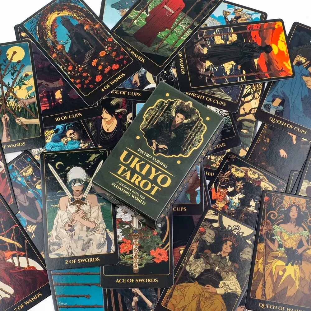 Ukiyo Tarot Cards 78Pcs Leisure Entertainment Divination Deck 10.3*6CM Family Gathering Board Playing Game Cards — image 5