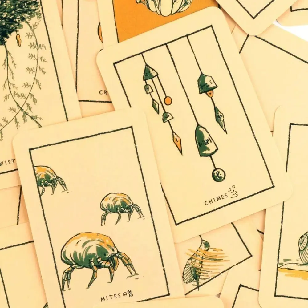 50 Pcs Mystical Divination and Creative Inspiration Cards 9*6.5cm Vintage Style Illustrated Oracle Card Deck — image 3