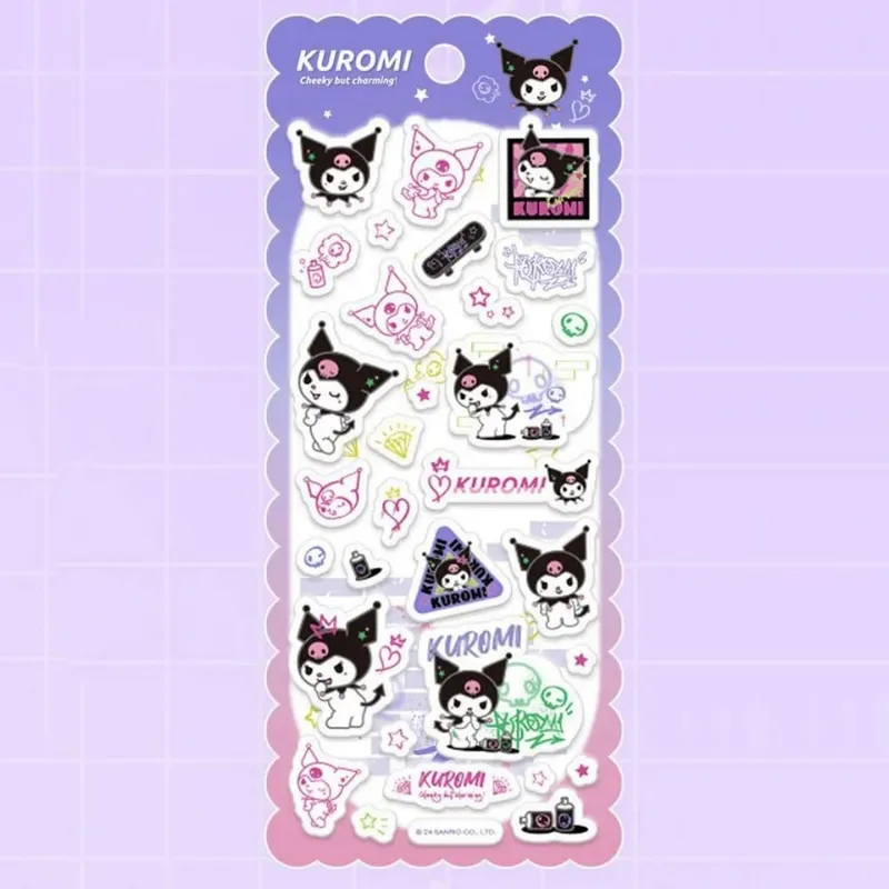 Genuine Sanrio 3D Foam Stickers Cartoon Hello Kitty Kuromi Melody Toy Decal For Scrapbook Water Mug Phones Planners Decor Decals — image 8