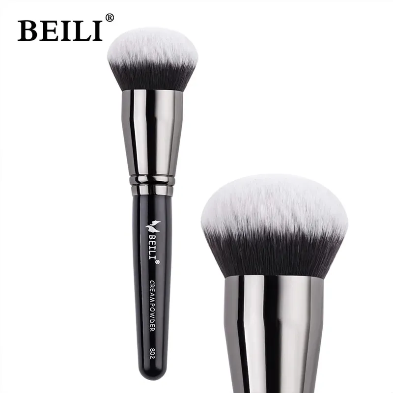 Black Foundation Make up Brush Cream Foundation buffing Makeup Brush Big Foundation Brush Synthetic Hair Face Makeup Tool
