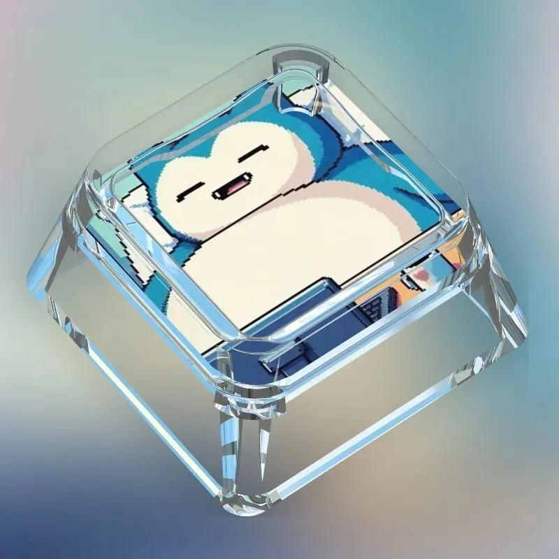 Creative Workman Style Pokémon Doll Transparent Single Keycap Cartoon Cute Snorlax Pikachu Cross Axis Mechanical Keyboard Keycap — image 16